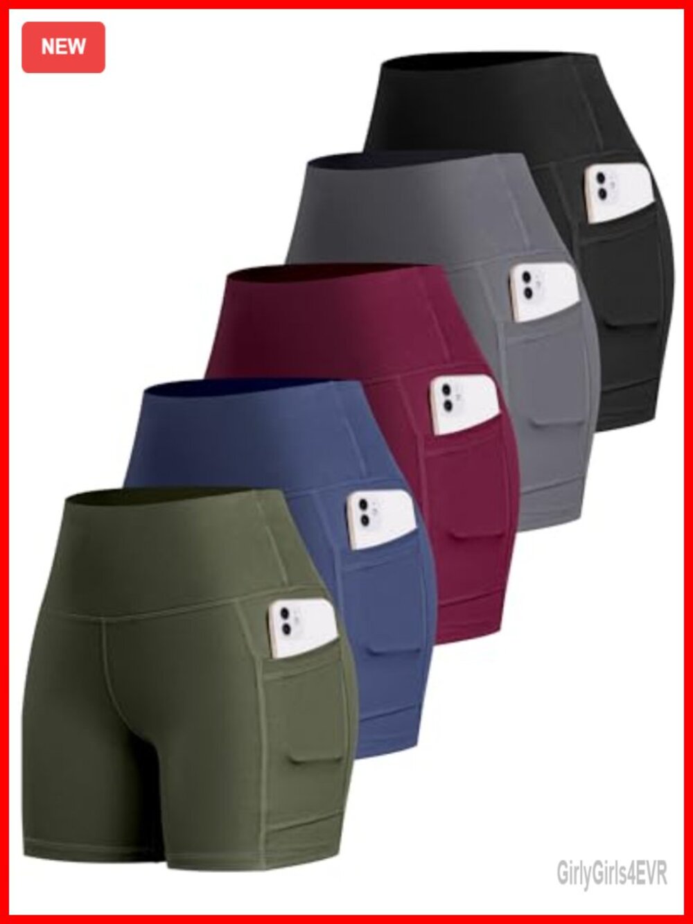 LZYVOO Biker Spandex Shorts Women High Waisted Tummy Control Workout Yoga